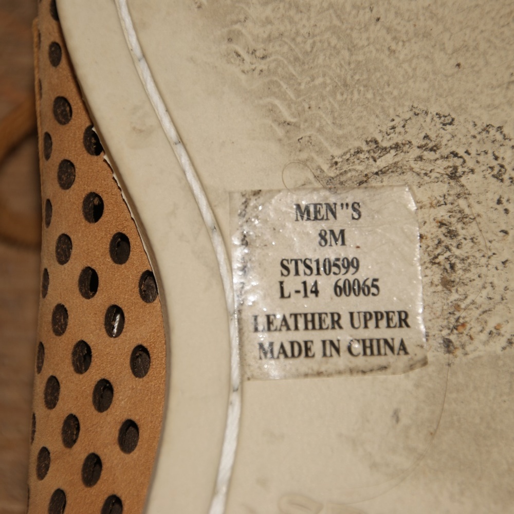 SPERRY Men's Brown Perforated Leather Boat Shoe 8 - Picture 7 of 8